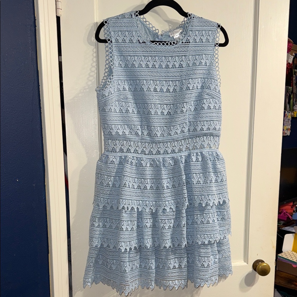 VENUS Light Blue Lace Dress